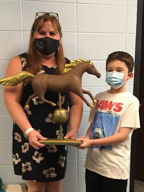 The year is off to a great start <a href="/MiddleHadley/">HMS33c</a> . Sixth Grader, David, gifted Mrs. Schroeder with this artwork that he made himself. He wanted her to know that she is appreciated. Way to go David! #33Pride