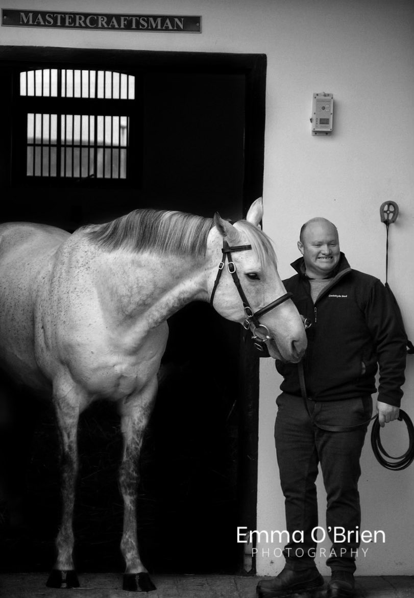 Mastercraftsman and his groom at Castlehyde Stud, January 2020