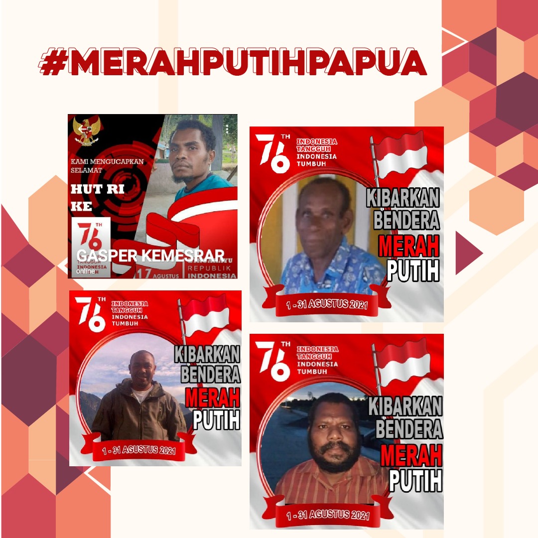 pnkygrll's tweet photo. Papua sambut HUT RI ke-76 dengan penuh semangatt. Semangat teruss Papuaa 🇮🇩

@JendelaPapoea @NikolaiMartinus @HastikaNurul @EndangSugandi11 

#MerahPutihPapua 
#17anDiPapua https://t.co/ck0GRD7rBv
