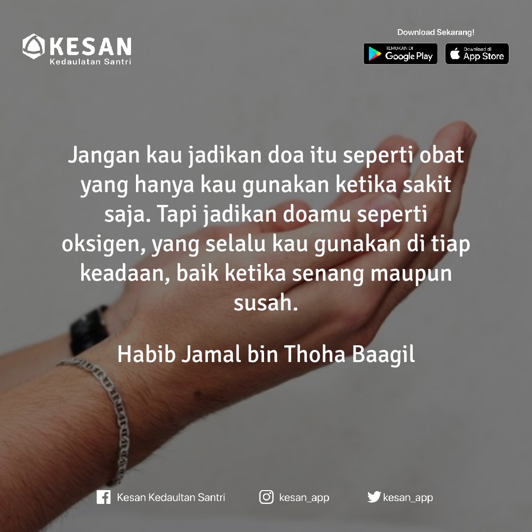 Hikmah Hari Ini

KESAN: Aplikasi Kepribadian Muslim Gratis | Bebas Iklan | Lengkap | إِنْ شَاءَ اللَّهُ Bermanfaat

Download Aplikasi KESAN (Gratis &amp; Tanpa Iklan) di kesan.id/app/hikmah