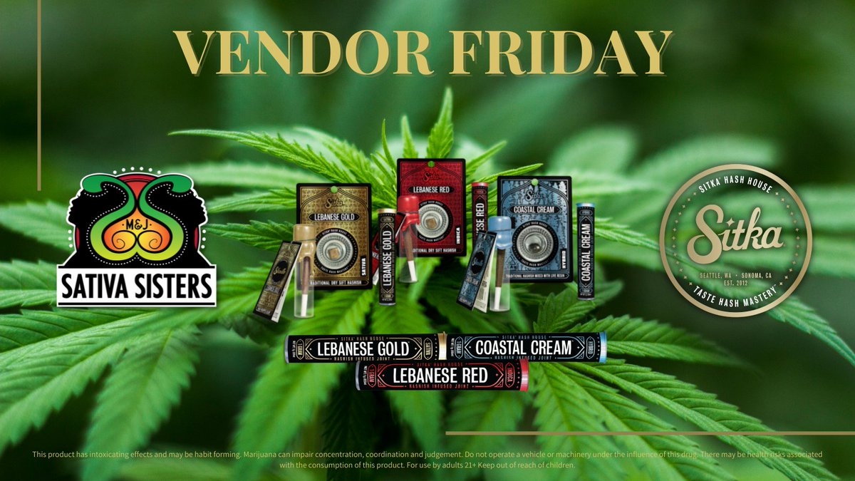 It's Friday! Get you high day. Join our Spokane store for a vendor Meet &amp; Greet 2-6pm! #Sitka #Vendorfriday #Cannabiscommunity