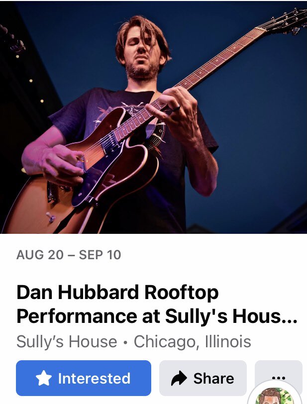 danhubbardmusic's tweet photo. Next Friday (aug 20) in Chicago! 7-10pm on the rooftop at @sullyhouse! https://t.co/TAuOcPsjDY