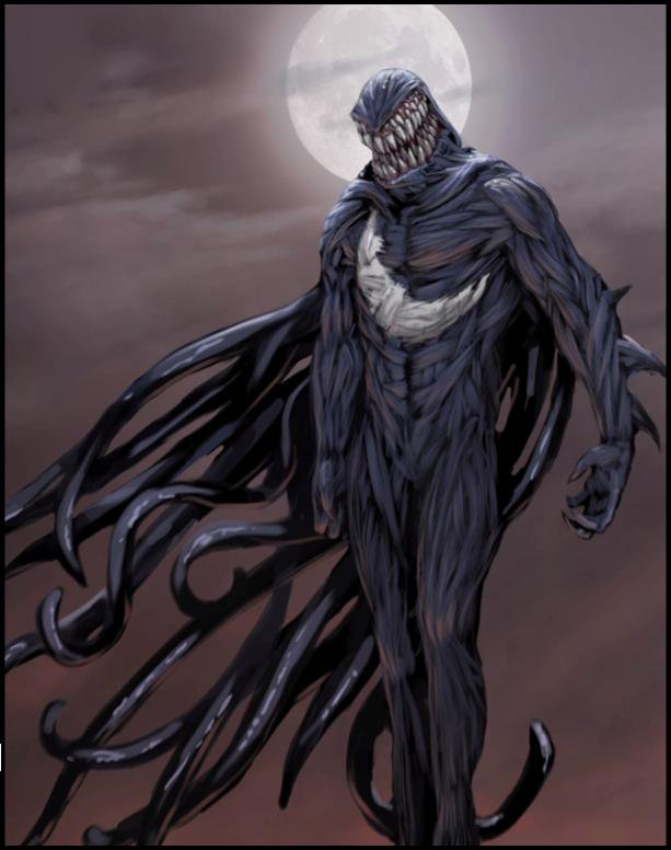 “This Moon Knight Symbiote concept art from Web of Shadows goes UNBELIEVABL...