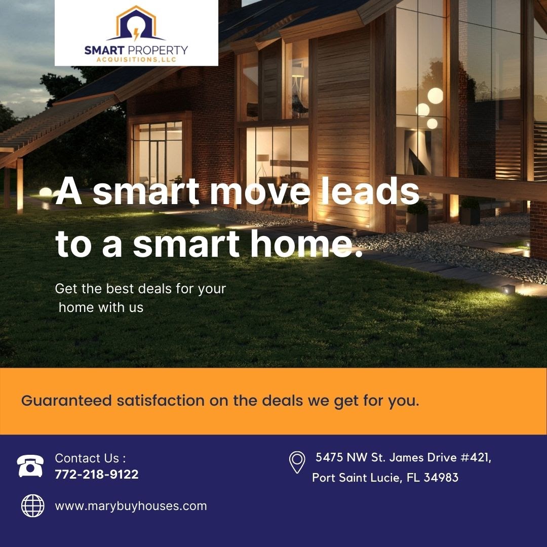 With Smart Property Acquisition LLC, get

✅ FREE Initial Consultation!

✅ Easy, Fast and Hassle-Free Closings

Set up the free consultation today

🌐 bit.ly/3vvc3ZM  

☎ 772-218-9122.

#realestate #sellhousefast #homesellertips #floridarealestate #texasrealestate  ...