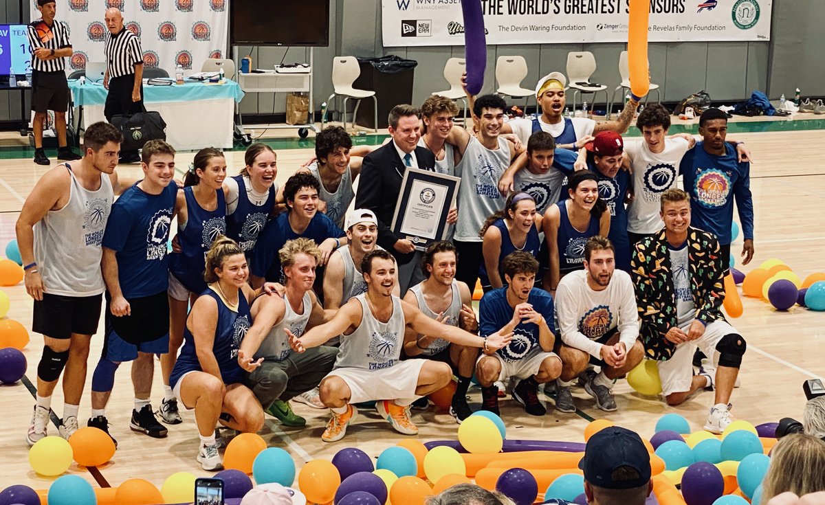 CanisiusHS's tweet photo. Nine different Canisius alumni representing five different graduating classes helped set a @GWR world record this week by playing round-the-clock basketball. The @FBowl2021 raised over $60,000. More details: https://t.co/Mr9mcBNyzM https://t.co/vyBHkNhxtN