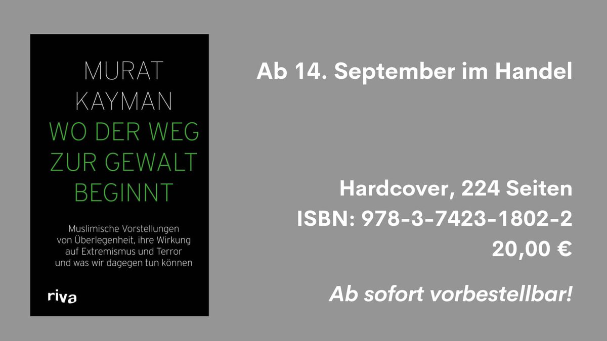 KaymanMurat's tweet image. Am 14.09.2021 erscheint mein Buch „Wo der Weg zur Gewalt beginnt“
murat-kayman.de/2021/08/13/wo-…