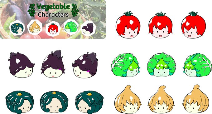 野菜キャラクターのtwitterイラスト検索結果