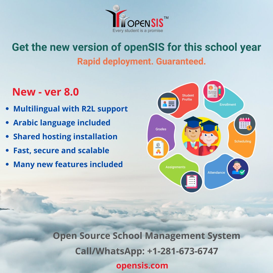 openSIS's tweet image. Dear Educator, it&apos;s time to make Friday the 13th lucky with #openSIS. Get the new version 8.0 and end all your school management nightmares. From zurl.co/b93R

#studentmanagementsoftware #edtech #school #education #SIS #opensis #schoolisfun
