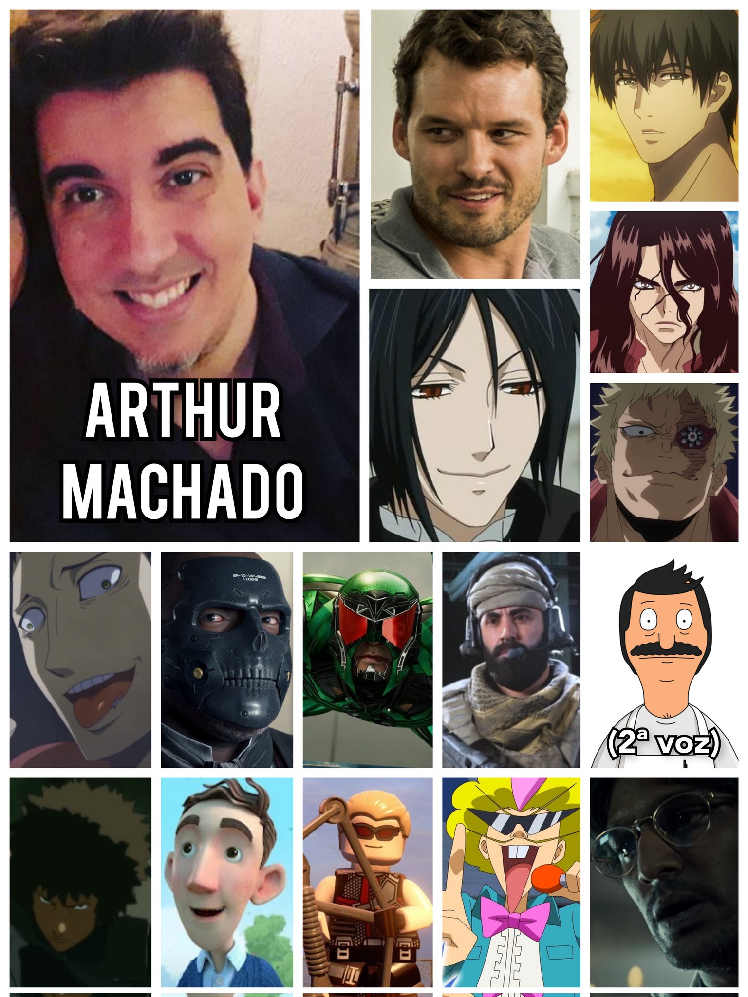 Personagens Com os Mesmos Dubladores! on X: Uma voz fantástica, e também  um excelente diretor de dublagem e localização de games, Arthur Machado  esbanja um currículo pra poucos! Arthur dubla o Veldora