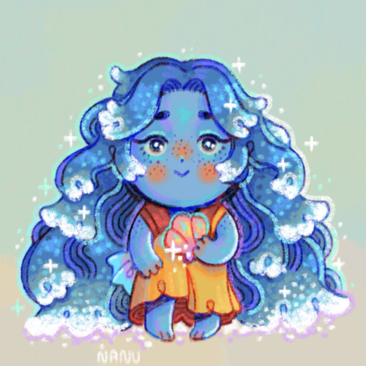 nanushroom's tweet photo. #Artfight attack for @CreamMercaille 🌊🐚✨ https://t.co/wt3t6oRyVB