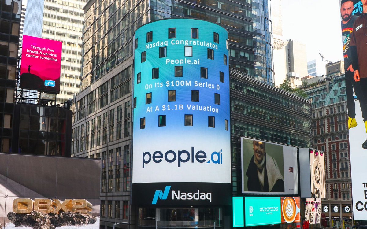 Hello Times Square and thank you <a href="/Nasdaq/">Nasdaq</a>! This week's news of our Series D funding underscores the huge potential for #revops intelligence to transform the performance of people and teams. Check out the story via <a href="/Reuters/">Reuters</a>: bit.ly/3AIh83g #belegendary