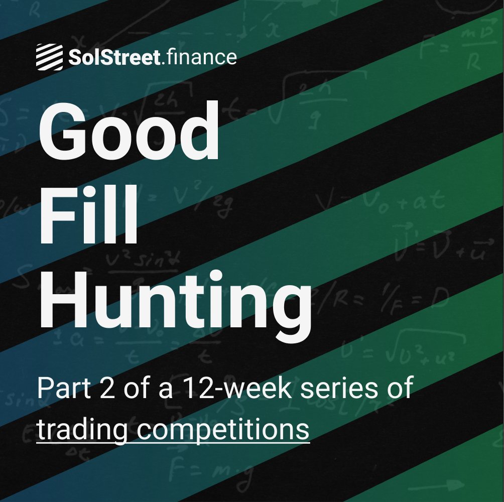 Part 2 of 3: 

Entries to the Good Fill Hunting competition are now open! 

Visit bit.ly/3m15FHN &amp; complete all instructions to stand a chance to win part of the 1 million $STRT (~$600k) prize pool.

#SolStreet #Solana
