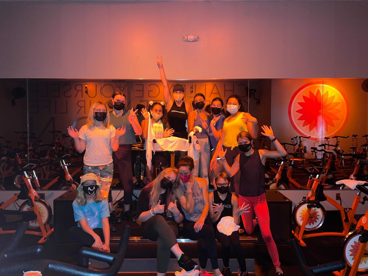 TEAMridestudios's tweet photo. We can't believe that just like that, our TEAMride &amp; Rise program is coming to an end! Rach and Fran loved each and every high energy ride and group discussion with these incredible young ladies. Save the date for TEAMride &amp; Rise 2022: June 13-August 5! 🧡

#teamridestudios https://t.co/S5zzCDO2Uj