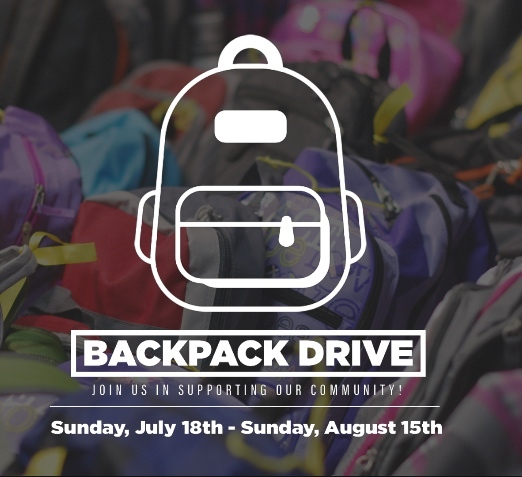Last weekend to bring in a backpack for kids who need it in our community! Let’s help them start the school year well! You can drop them off at the Collective Cafe during the week or at Ridge Church @ Matthews during a arrive at 9:30 or 11 on Sunday.