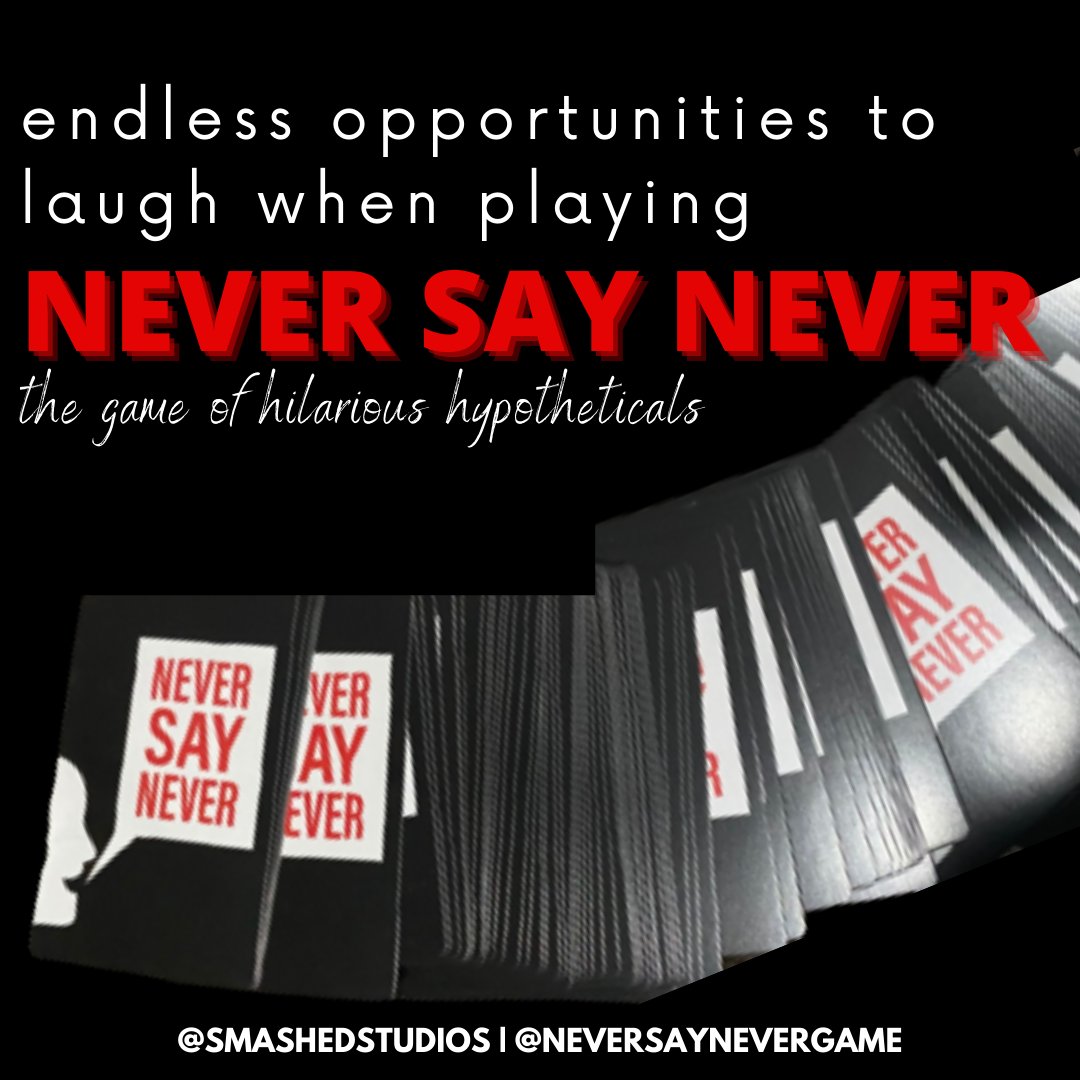 smashed_studios's tweet photo. When is the last time that you truly laughed?

When you play @neversaynevergame - with or without drinks - it's sure to bring a good time!

Purchase your deck today by heading over to https://t.co/tG4OZsRhDb or Amazon/Walmart.com.
.
.
#cardgame #cardgames #blackownedbiz https://t.co/3sUrbhLTbd