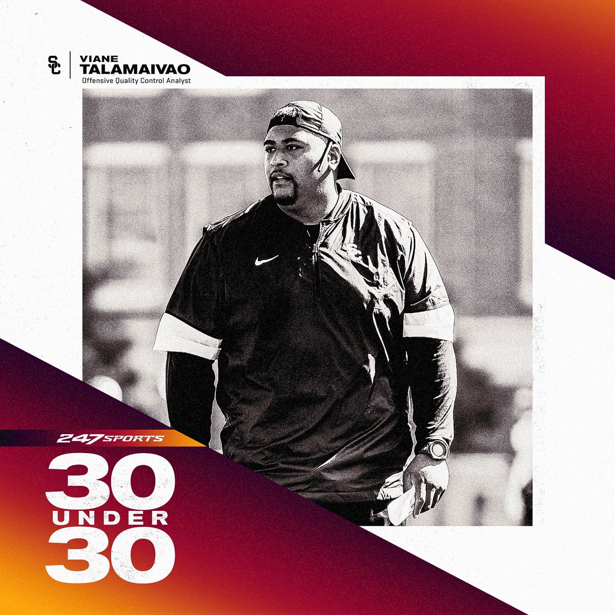 uscfb's tweet photo. Congratulations @CoachV_USC on being named to @247Sports 30-under-30 list!
#FightOn✌️ https://t.co/c7kmXR7iZX