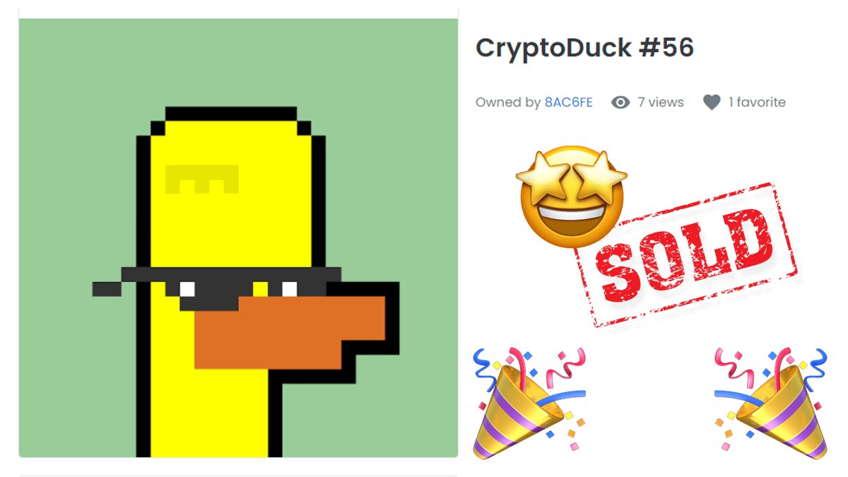 HitsLabNFT's tweet photo. The #CryptoDuck #56 was sold!🔥
Congrats, 8AC6FE!🤩
And gets 2 more Ducks as a gift!🎁
https://t.co/sFlYD1oxKD
#NFT #NFTs #NFTCommunity #nftcollector #nftart #cryptoart #pixelart #nftartist
@opensea
 #OpenSeaNFT https://t.co/40ofsARMEk