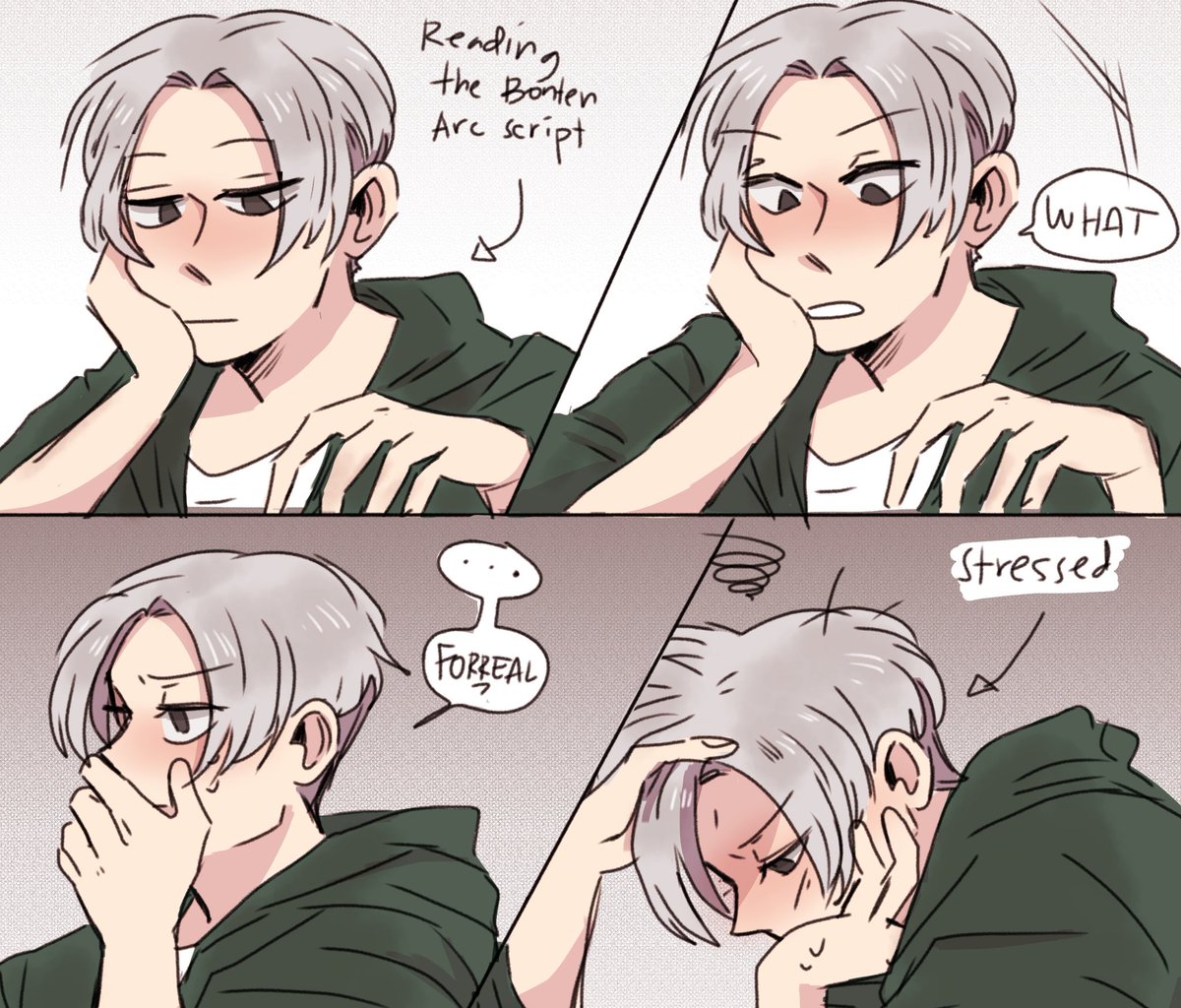 waffleswketchup's tweet photo. tokrev actor au where mikey's always the last one to read the script and everyone just waits for his reactions https://t.co/DoYqYYcdTE