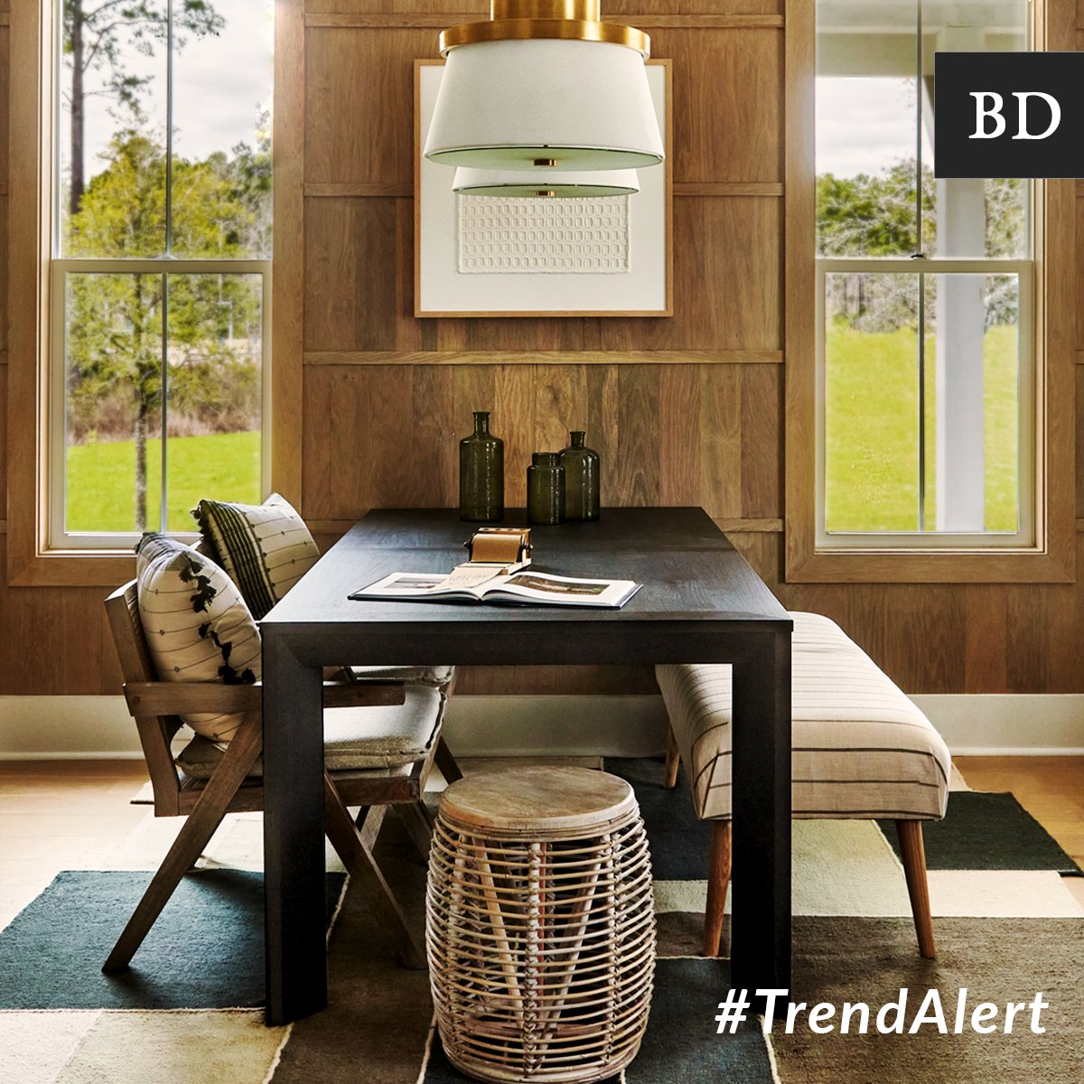 BuildersDesign1's tweet photo. #BDTrendAlert Natural materials continue to grow in popularity in interior design. Drawing inspiration from nature,  these materials add warmth and lightness to your model home. 

Photo by: Seth Binstead

#BuildersDesign #InteriorDesign #Natural #OutdoorsIn #TrendExperts #BD https://t.co/sGs7nlj9lY