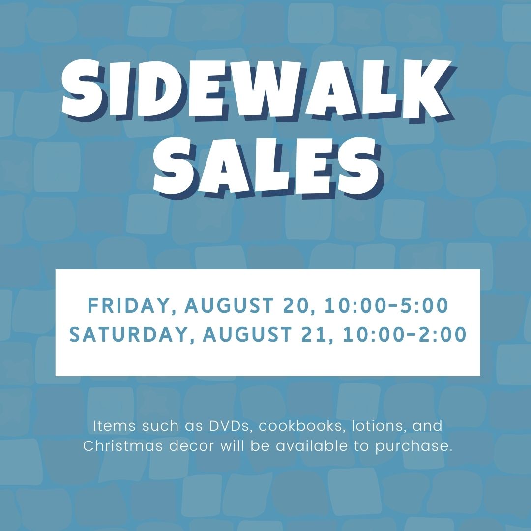 🛍️ The Museum is takin' it to the streets for the annual downtown sidewalk sales next weekend! There will be plenty of items at various prices. Make 36 E Market Street your must-see stop on August 20th and 21st.