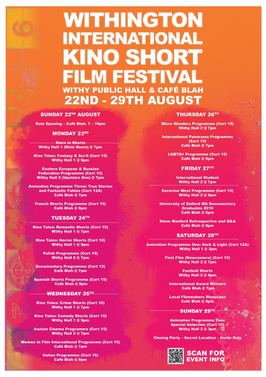 KINOFILM's tweet photo. Coming soon 22bd-29th August in  #withington #mcr look at the posters for further info.
#shortfilm #indiefilm
#FilmTwitter
 #MCROpen https://t.co/kg19lAHAgo