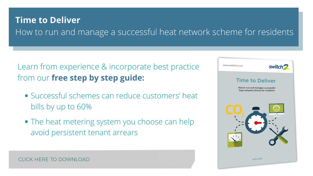 Heat networks run most effectively if the resident is at the heart of all decision making. Is this the approach you take?
Our FREE guide “Time to Deliver” goes through the key steps to run and manage a successful heat network for residents.
Download: content.switch2.co.uk/how-to-run-a-s…