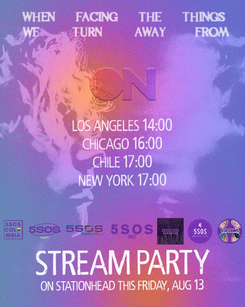 5SOSChile's tweet photo. ‍
The day has come!
WFTTWTAF it's finally OUT 🥰! and to celebrate that now it belongs to us, we're glad to invite you to our stream party!

📍Join us at 2pm PT on the @STATIONHEAD app: https://t.co/R4apKDwYLP

See you there! ❤️ https://t.co/3cKQjKacMl