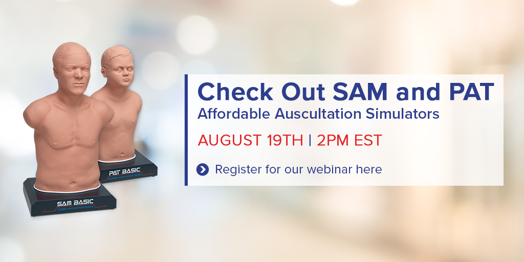 3bscientific's tweet image. The clock is ticking to register for our webinar on the affordable SAM and PAT auscultation simulation manikins! Register today to learn more:
hubs.la/H0V9b2L0

#3BScientific #Cardionics #Auscultation #MedicalEducation #Medicalsimulation #Simlab #MedTwitter #Simulation
