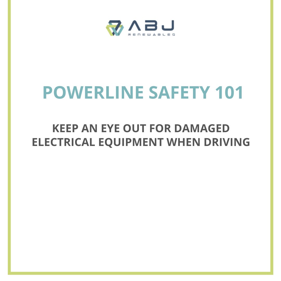🚘 When driving, especially on icy roads, keep an eye out for signs of damaged electrical equipment such as a downed power line. If you see a line down on the road, do not drive over it.

Looking for fast, cheap, and safe inspections? Talk to us! 🙌 abjdrones.com
#w ...