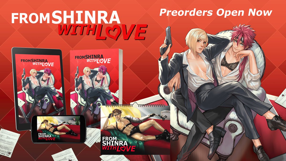 turkspinupzine's tweet photo. Attention Shinra Employees, the Turks Pinup Zine, From Shinra with Love is now  available for pre-order at 
https://t.co/Va9n6i46iX ! Pre-Orders will close September 19th! https://t.co/EISRlTqH5q