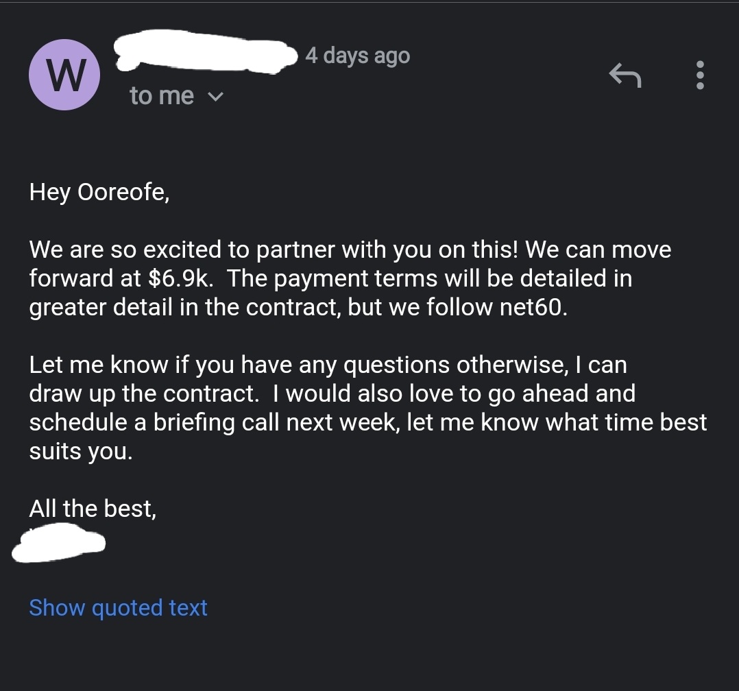 thatkidoreo's tweet photo. Told a brand I charged $300 for a post in February. They told me that price was outrageous and I need to look over my pricing again. Fast forward a couple months and I just got a brand deal for $6,900. Never doubt yourself https://t.co/2uVMD34e48