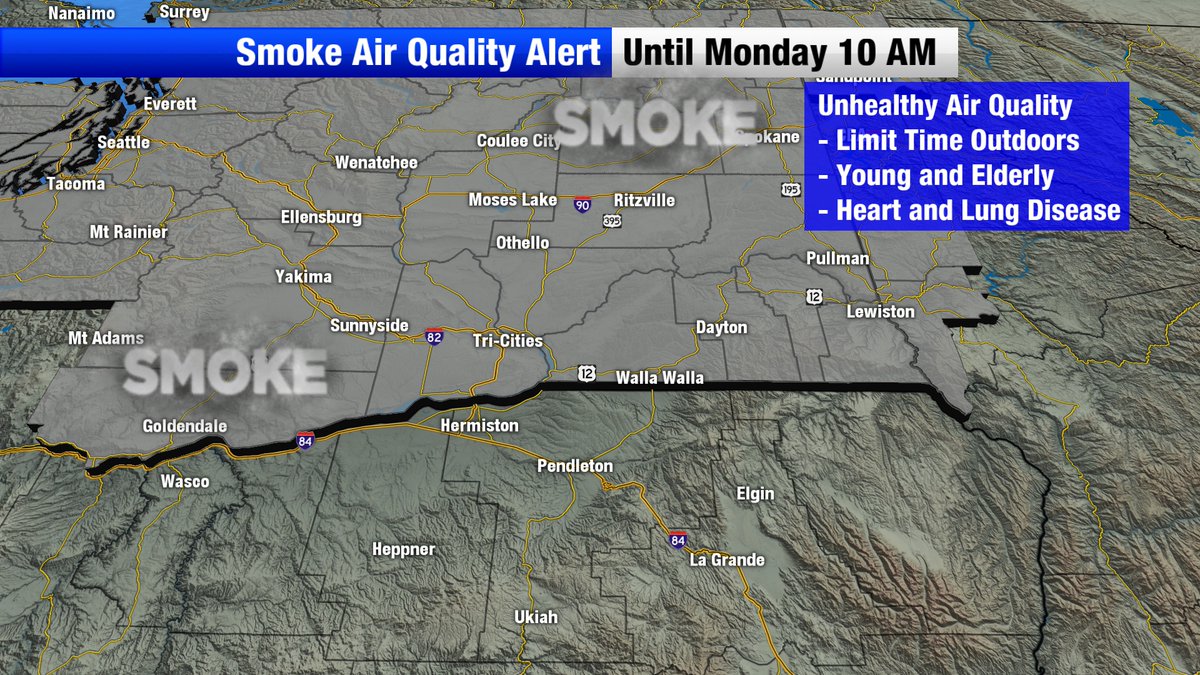 KNDUKNDO's tweet image. YUCK!  Unhealthy to Hazardous Air Quality today through this weekend.  Try to limit your time outside.