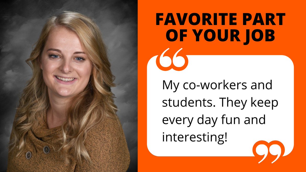 Meet Dorothy Dodds Elementary Special Education teacher Michelle Ziebarth!
🚲 Loves to bike with her grandpa
📝 Favorite school subject was writing
🍨 Favorite treat is brownies with ice cream
#MeetOurTeam #SpudPride