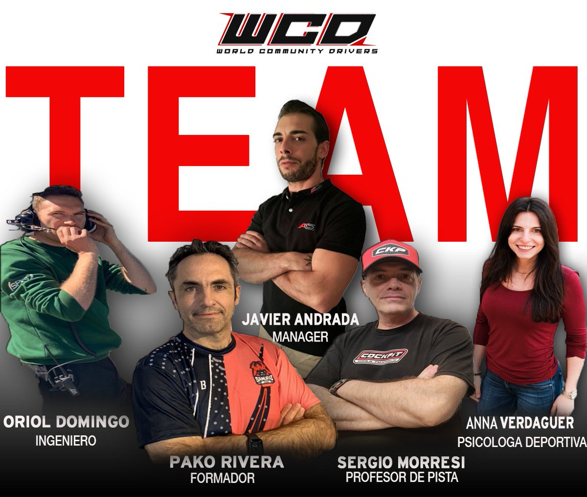 WCD_Andrada's tweet photo. #GrupoWCD #formación 

¿Queriais un Equipo de Profesionales?

Toma Equipazo ...

@samuraieracing - Formacion Pilotos Virtuales

@OriolRaceEng - Telemetría &amp; Ingenieria - Setups

@annasportpsycho -Psicóloga Deportiva

Aprende, Comparte, Disfruta ¡!

#Simracing #ps4
#ps5 #xbox #pc https://t.co/6P5pFkNyM2