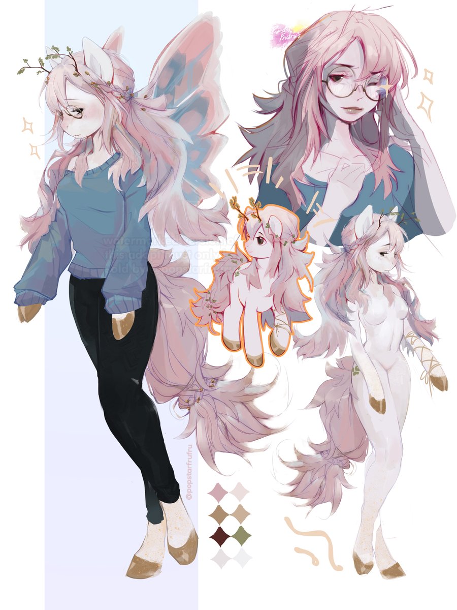 PopstarFrufru's tweet image. ✨CHALK PONY✨
Character Adopt (Open)
_
SB : $30
MI : $5
AB : $250
-
Bid ends 24H after the last bid. 
💜
A shapeshifting pony with branch horns that loves oversized sweaters. Is naturally very small but shape shifts to look bigger. Wing shaped mane.