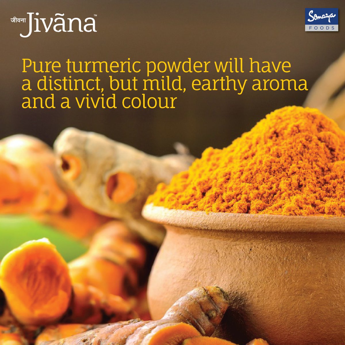 JivanaSomaiya's tweet photo. Pure turmeric is a fluorescent deep orange to bright yellow. If the colour is somewhat lighter or a dull yellow, chances are the turmeric is not what you would want.Why take a chance? Order our #Jivana #turmericpowder from https://t.co/M4QQQJF7Ll
#choosepurity #somaiyafoods https://t.co/oZkkzZADGv