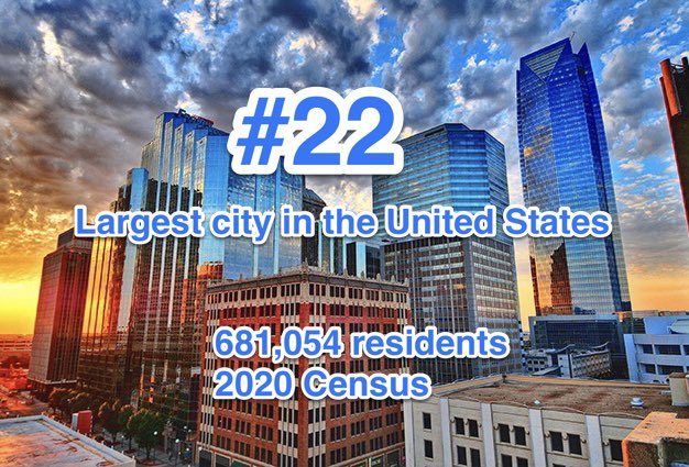davidfholt's tweet image. Census analysis continues &amp;amp; I’ve got a doozy…

Oklahoma City is now the 22nd-LARGEST CITY in the United States, having been 31st in the 2010 Census. 

Since 2010, OKC jumped Milwaukee, Baltimore, Louisville, Memphis, Detroit, Las Vegas, Portland, Boston &amp;amp; El Paso.

Congrats!