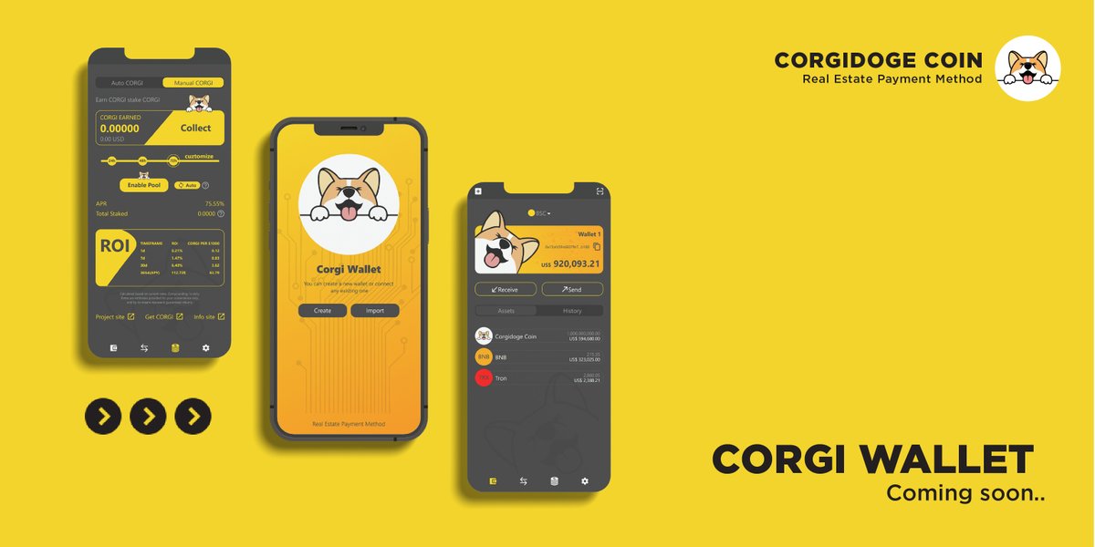 We are pleased to announce that Corgi Wallet will run beta version in Q4 of this year!
#CorgiWallet will is the bes wallet with:
- more features
- more security
- more friendly
Please looking forward to the good things coming from our long-term project.
#Corgi #CorgiWallet
