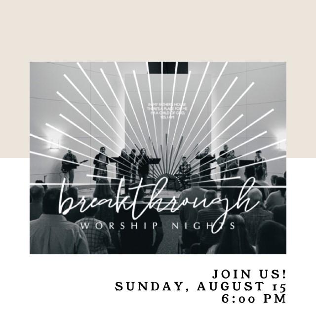 LoveAMChurch's tweet photo. Join us in the Chapel THIS Sunday night at 6:00pm for an encouraging evening of worship through song.  (**Please note the time has changed.)

Everyone is invited!  Childcare is available for those 2 years old and under.

#breakthrough #amchurch https://t.co/JAt2VioCRR