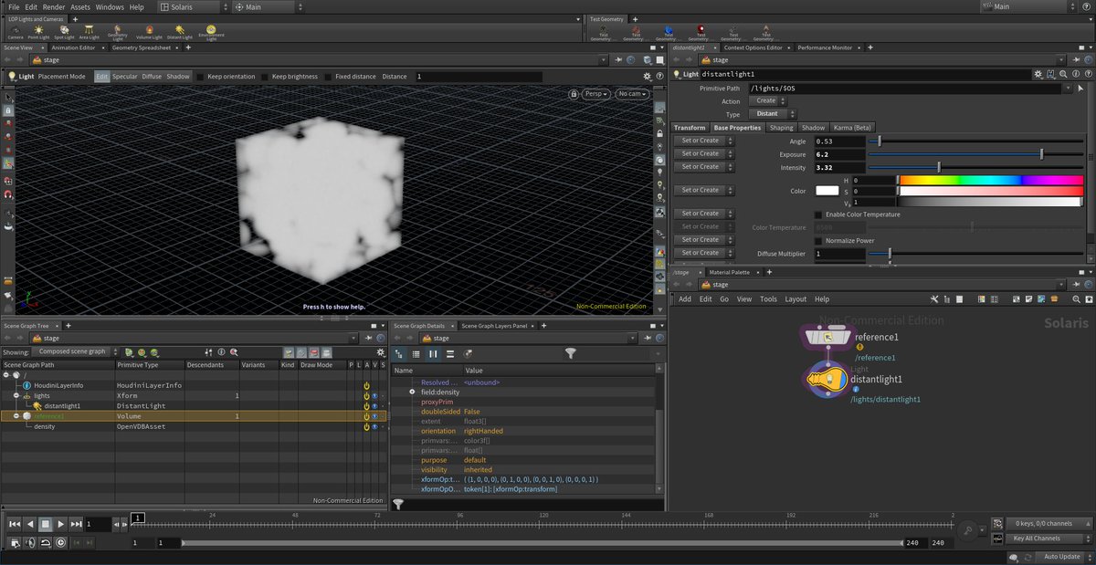 First successful export of a procedurally created gpu volume in USD format! It was a nice challenge to convert a CudaDeviceBuffer nanovdb grid to openvdb and export as USD. #VFXFriday