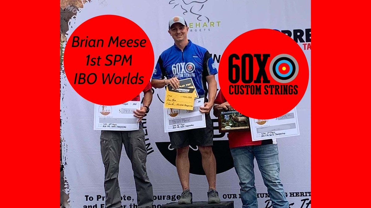 60XCustomString's tweet photo. Congrats to Brian Meese! 🎉
1st - SPM IBO Worlds! 🏹🎯
#custombowstrings #bestbowstrings #bowstrings #strings #stringforperfection #westringityouflingit #bcy #string #bow #bowstrings #archery #archeryaddict #competitionarchery #60xprostaff #60xstaffshooter #perfect60 #champs https://t.co/boiT5OQZ8D