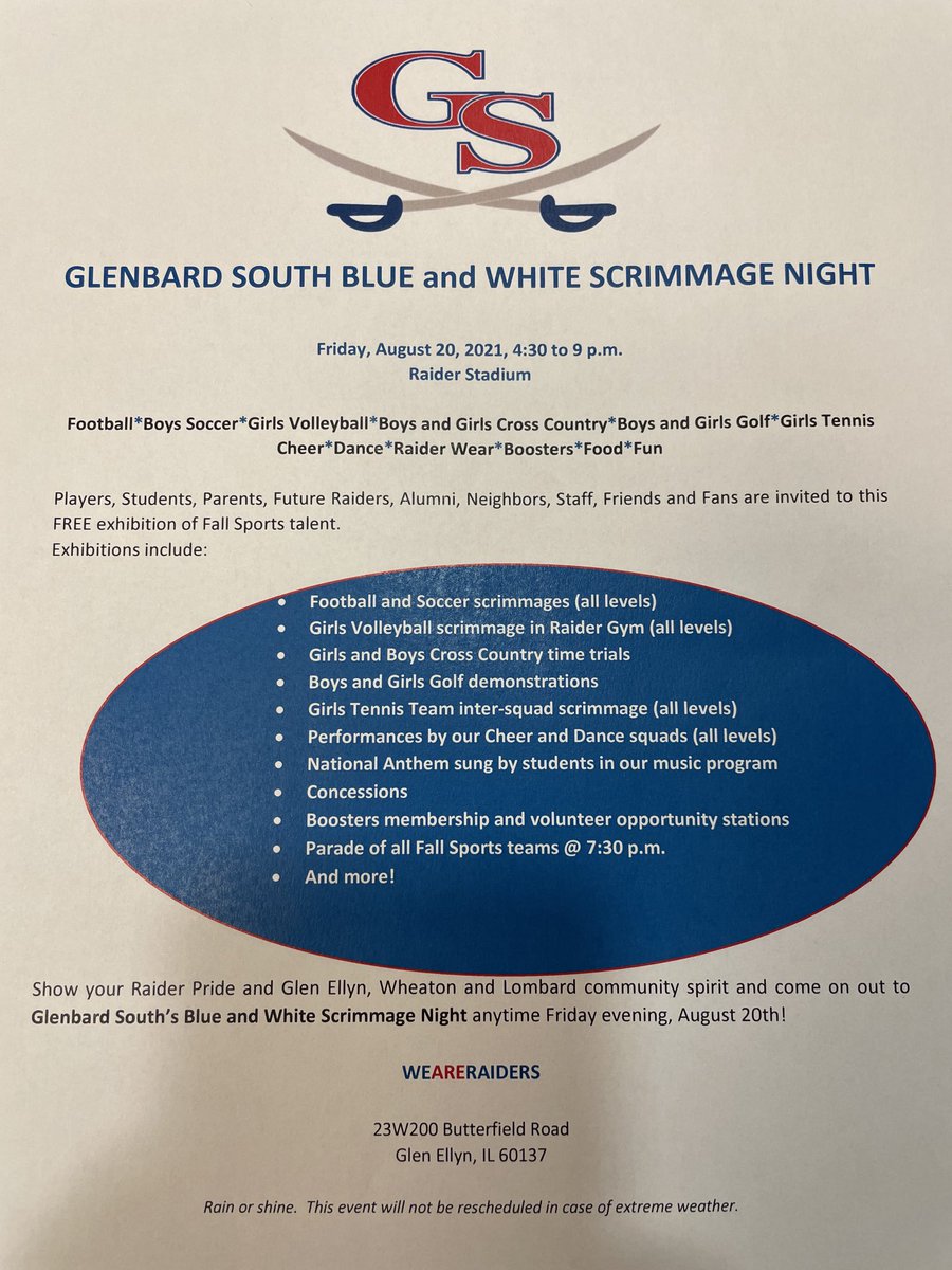 Glenbard South Athletics tweet media