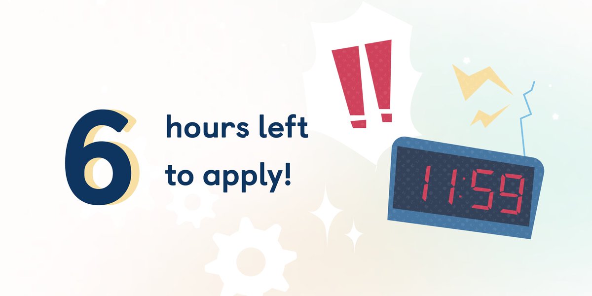 HackTheNorth's tweet photo. PSA: There are only 6 hours left until #HackTheNorth applications close! ⏰

Join us on September 17-19, 2021 for more opportunities, more experiences and more connections - ONLINE!

Hacker applications are due tonight at 11:59 PM EDT! Apply at https://t.co/AeEXtiPeNZ ⚙️ https://t.co/6e7i3DN4Cc