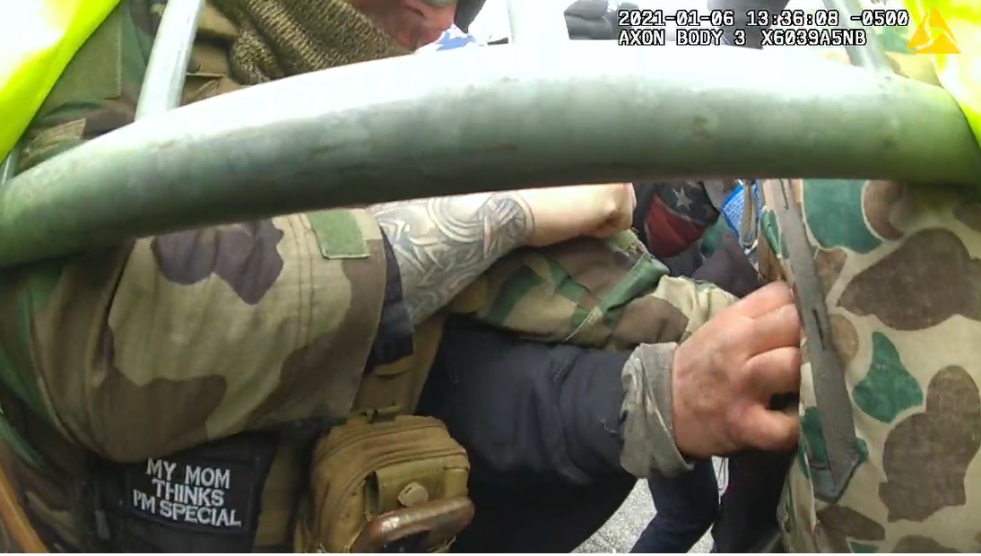 Yes ... this is an image from police body worn camera from Jan 6.  Note the patch at the bottom left