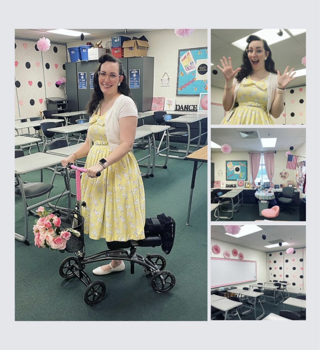 First day of year 10! This year I am starting off with a broken foot and a refreshed classroom look! Hoping this year is awesome! 💕🎉📚