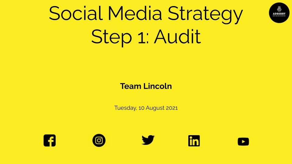 After our final pitch about a social media audit, I'm open to jobs as a (junior) online marketing manager.