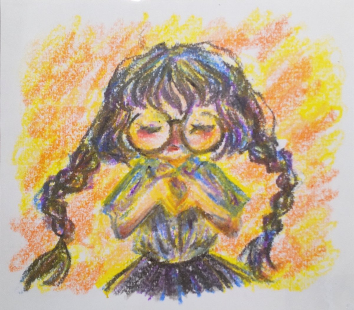 うみた على تويتر Pasutaっていうパステルのペンバージョンみたいな画材で描いた なんか黄色い女の子になった 絵描きさんと繋がりたい Ilustration アナログイラスト