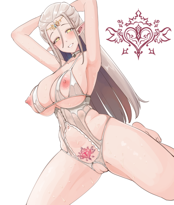 スケベ下着なエルフのお姉さん 