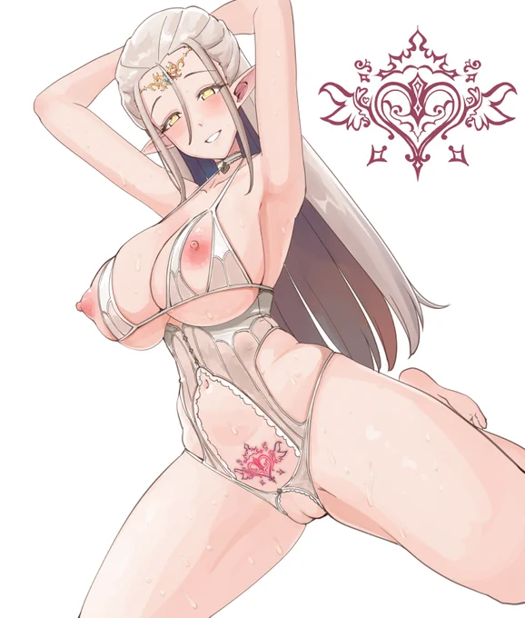 スケベ下着なエルフのお姉さん 