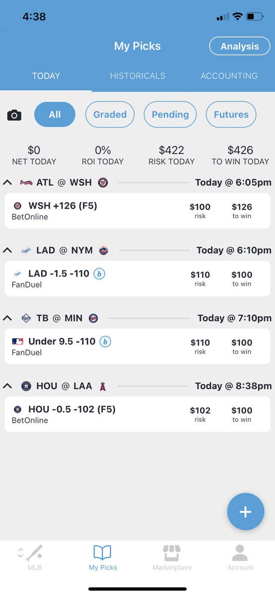 RealAsfPicks's tweet image. Today’s MLB card LETS GOOO! Had a very productive day now time to feed the family with some bets

#RealAsf